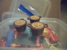 3 paniers  Marron Pleins Pomme de Terre    Playmobil