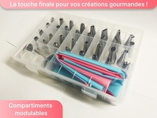 Kit 32 douilles de pâtisserie 2 poches à douilles réutilisables 2 clous à fleur