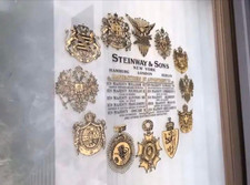 Autocollant neuf Steinway & Sons décalcomanie vintage 35 cm Soundboard impres...