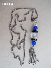 Pendentif cristal Swarovski rouge et noir, style lanterne japonaise à pompon