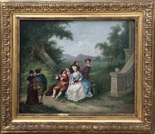 Antique original oil painting - antique,