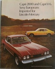Brochure FORD CAPRI 2000 and CAPRI V-6  / USA de 1973