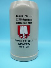 Rare chope bière 1L Spaten Amicale Pousset Oktoberfest 1977 ( CH5)