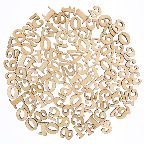 100 pcs chiffres bois à - 100, en