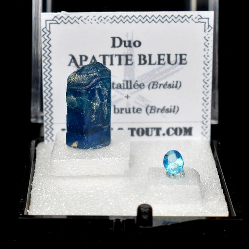 Apatite duo pierre taillée - apatite,