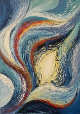 Tableau peinture moderne huile sur toile/châssis bois 50X 70 ORIGINE