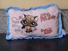 PELUCHE PLUSH COUSSIN HERE KITTY MY LITTLEST PETSHOP LPS HASBRO 2007 40x25 CM