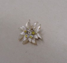 Broche ancienne en celluloid - 1930-40's ART DECO - Décor Edelweiss