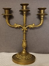 Ancien Candelabre En Laiton