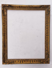 Cadre Montparnasse en bois sculpté et doré à la feuille Feuillure : 56,3 x 44,3