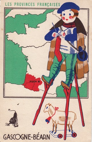 Carte postale landes provinces - carte,