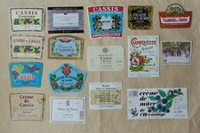 Lot de 16 ETIQUETTES anciennes