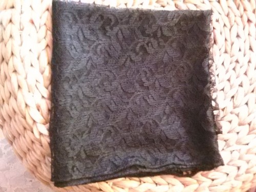 Foulard dentelle noir - foulard,