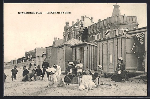 Cpa bray dunes les cabines - cabines, de