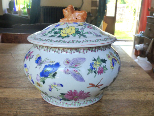 Ancien pot gingembre décor - à,