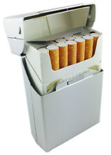 Etui à paquet de 20 cigarettes standard en aluminium Gris Ouverture aimantée