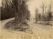 France, Route de Pantoise à Presle  Vintage albumen print Tirage albuminé  1
