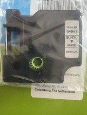 DYMO D1 12x7mm Cassette de Ruban à Étiqueter - Noir sur Blanc  Q45013