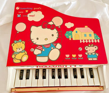 Hello Kitty Toy Piano Sanrio 1981 Vintage Rouge Japon Testé Fonctionnel