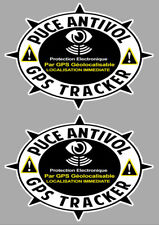 2 X STICKER ANTIVOL PUCE ALARME PROTECTION GPS TRACKER 4cm STICKER VL009