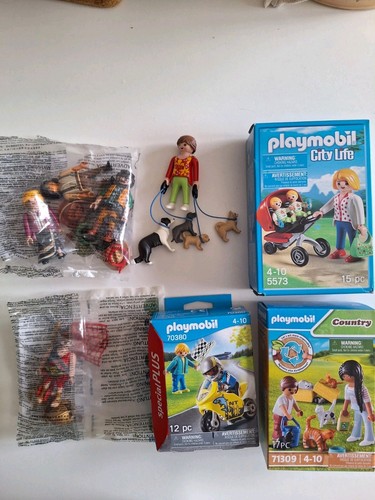 Playmobil enfant chat chien