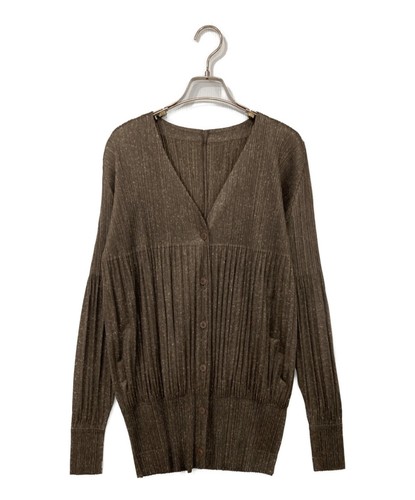 Cardigan plissé long femme