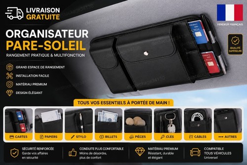Organisateur pare soleil - organisateur, pare-soleil