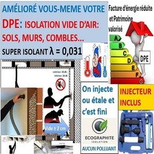 isolation entre lambourdes, murs creux λ  0.031 selon labo COFRAC 8 m3