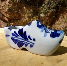 DELFT BLEU PORCELAINE / FAIENCE - PETIT SABOT  - PEINT A LA MAIN - TBE