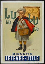 LU, BISCUITS , ECOLIER, REPRO AFFICHE VINTAGE PUBLICITÉ (60x90),HQ