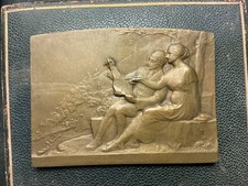 Jolie médaille plaque du Touring Club de France, s.d. par HENRY DROPSY. Bronze
