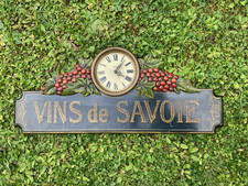 pendule murale VINS DE SAVOIE vintage country corner
