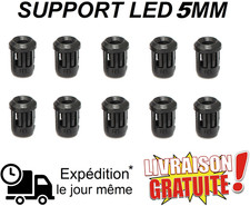 Lot 10 Support LED 5 mm Noir