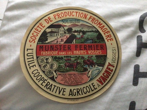 étiquette fromage munster - ,