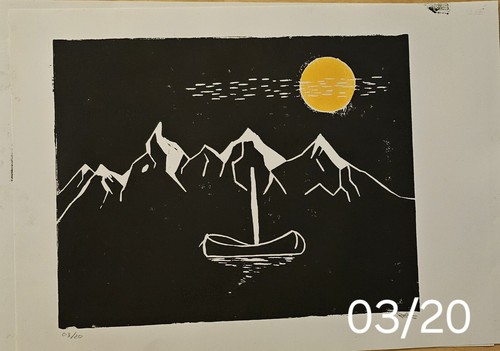 Linogravure numérotée - linogravure,