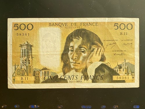Billet 500 francs pascal - billet,