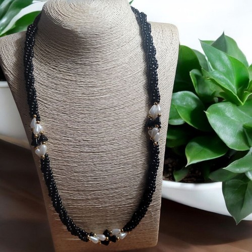 Vintage black glass - black, &