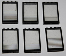 6 x Fenêtre Lego Black Window