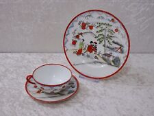 3 Pièces Couvert Collection Design Porcelaine - Vintage - Asiatique Décoration -