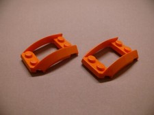 Lego 2 orange Wedge 4 x 3 Open