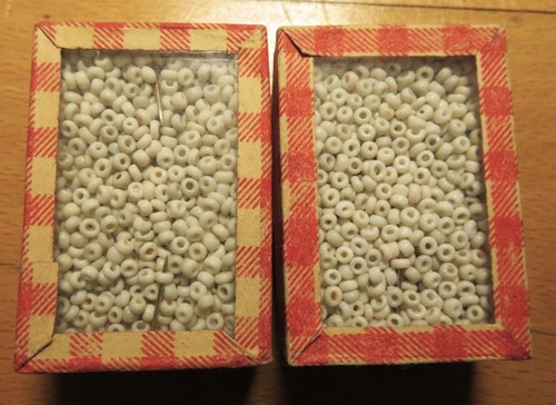 Perles pâte verre blanche - de,