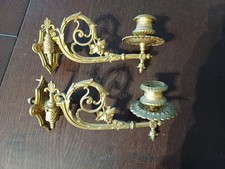 Anciens Bougeoirs De Piano Appliques Chandeliers Candélabres 