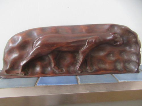 Panthère marche sculpture - panthère, en