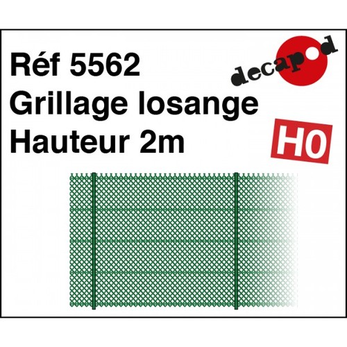 Grillage losange hauteur - , 2m