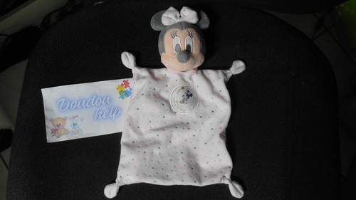 Doudou plat minnie - minnie, gris
