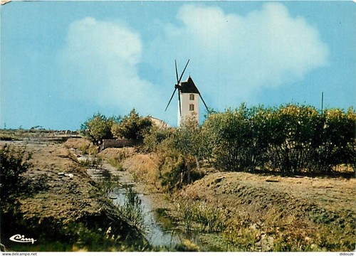 Carte postale moulin à - carte,