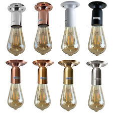 Plafonnier rétro industriel vintage moderne E27 support de lampe semi-encastré