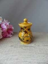 Ancien petit pot à épices avec couvercle pour paprika en céramique de Vallauris