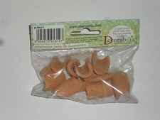 12 tuiles rondes en terre