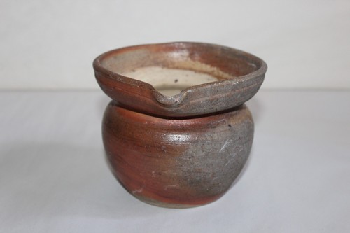 Ancien pot crème grès - ancien, en